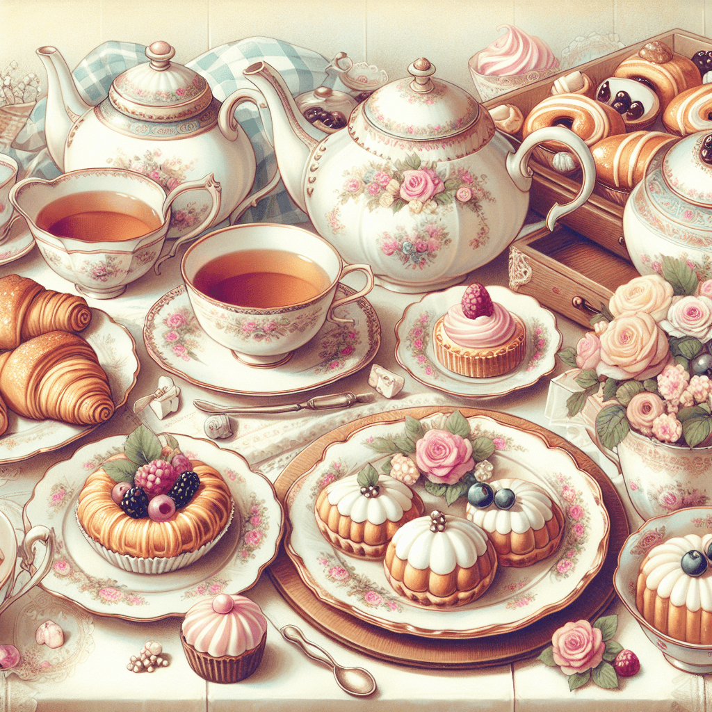 Vintage Tea Party Delight Paint By Number