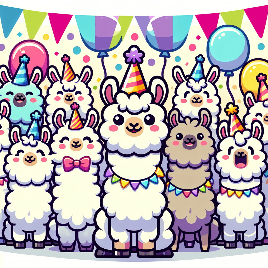 Lively Llama Party Painting By Numbers Kit