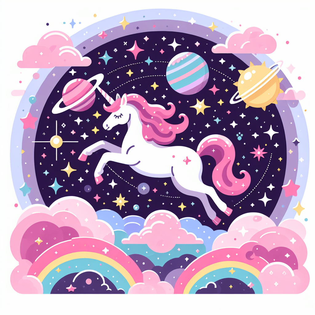 Cosmic Unicorn Journey Paint By Numbers Art
