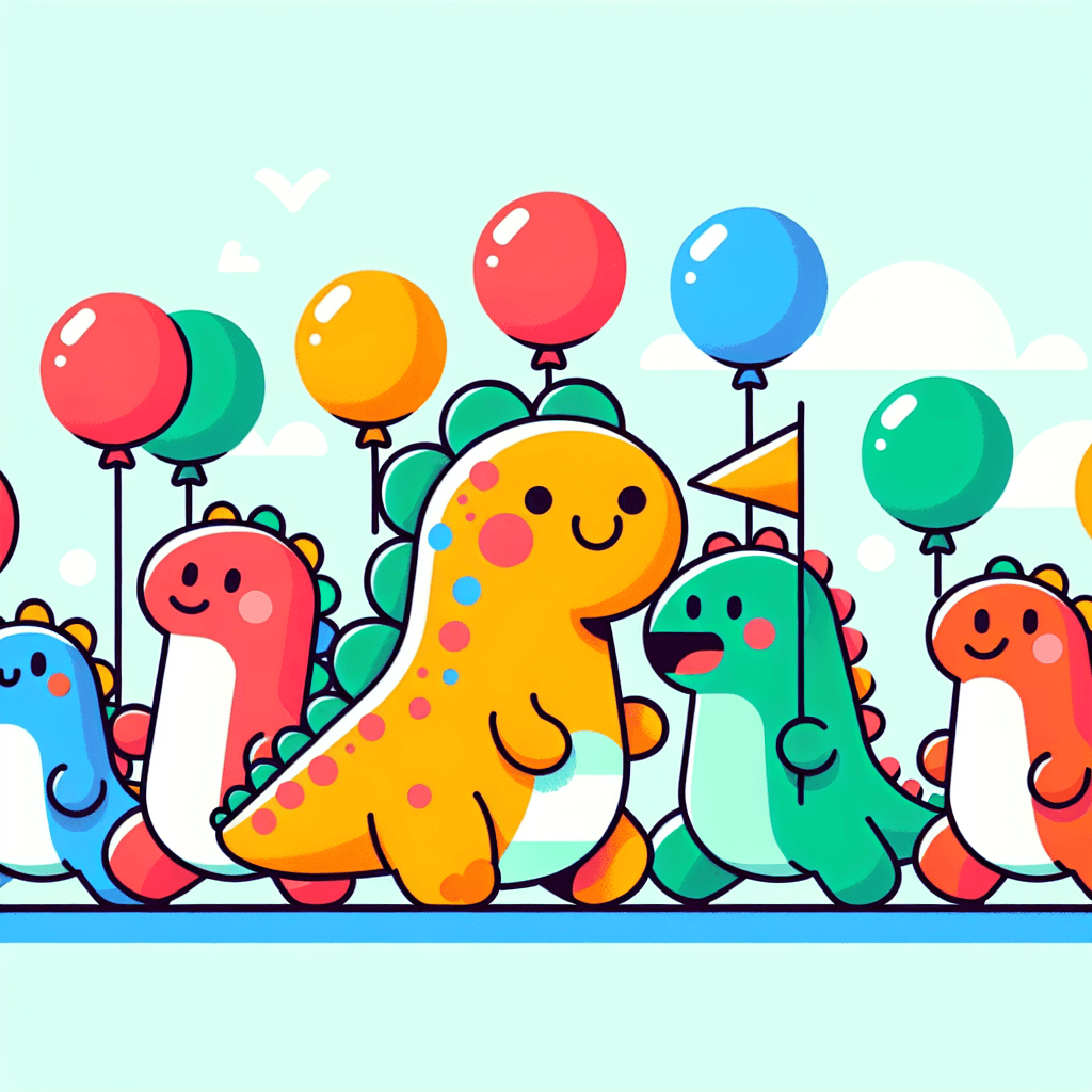 Dinosaur Parade DIY Paint By Numbers