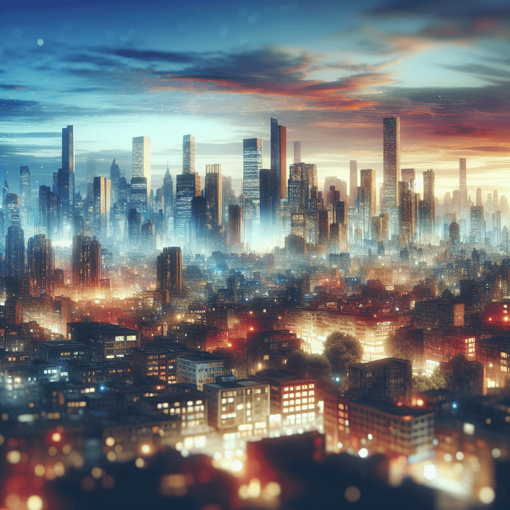 Dramatic City Skylines Number Painting