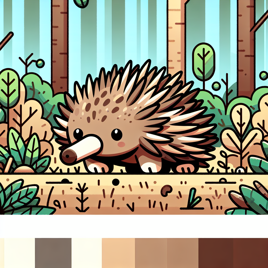 Energetic Echidna Paint By Numbers Art