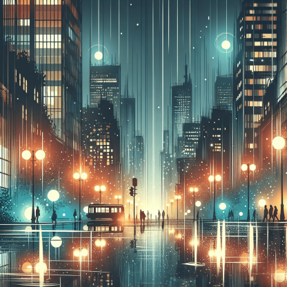Rainy Cityscape Rhapsody Paint By Numbers Art