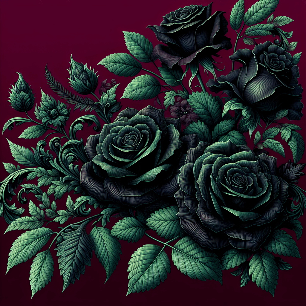 Gothic Floral Romance Paint By Color