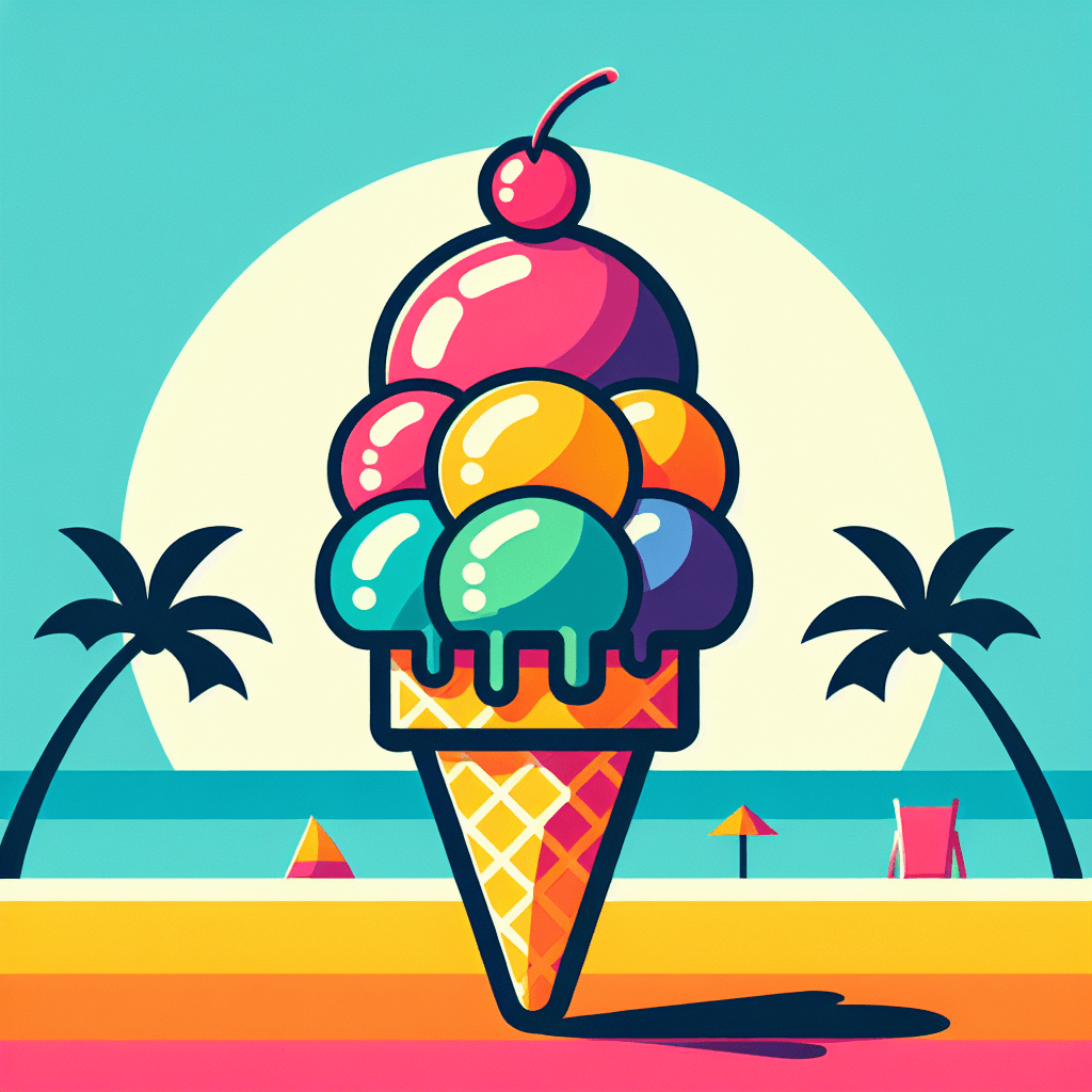 Sparkling Summer Ice Cream Paint By Numbers