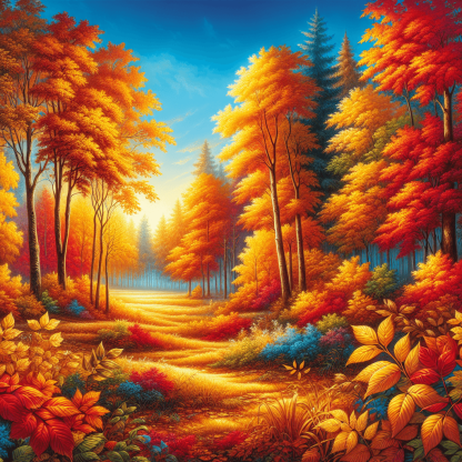 Golden Autumn Wander DIY Paint By Numbers