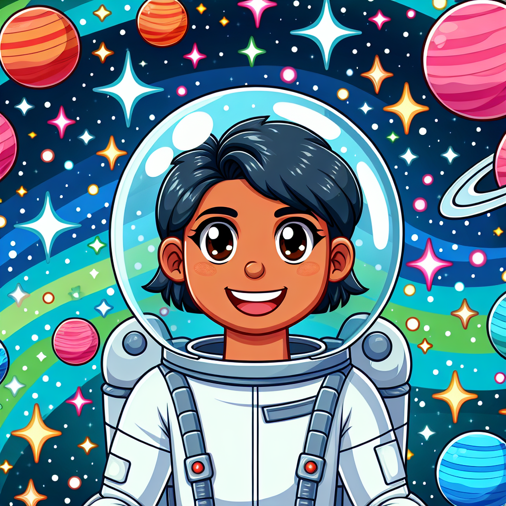 Astronaut Spacewalk Number Painting