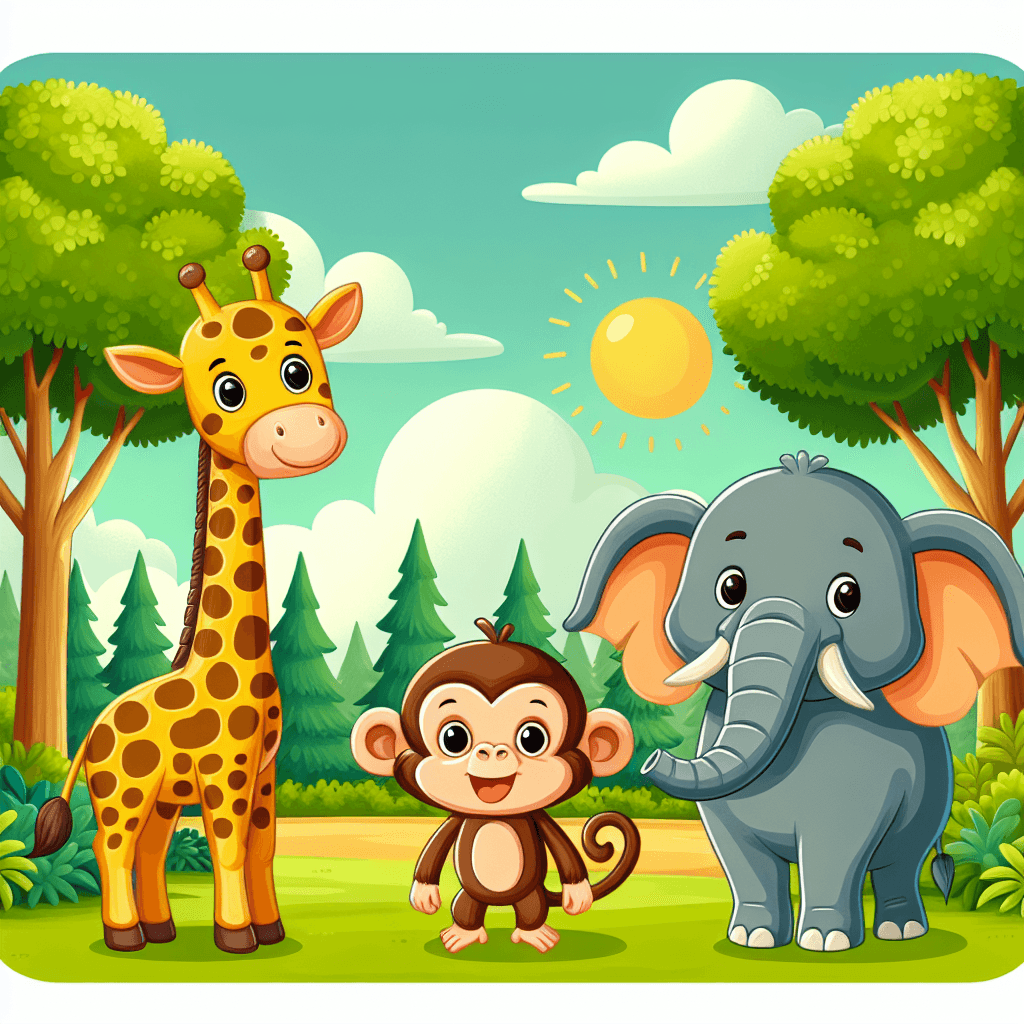 Cheerful Zoo Animals Numbered Painting Kits