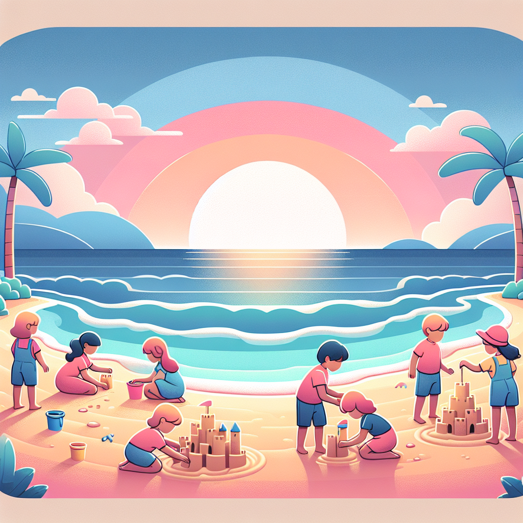 Peaceful Pastel Beach Day Paint By Numbers