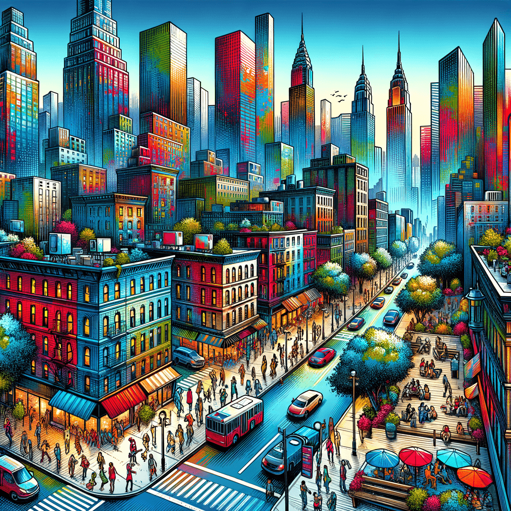Cultural Cityscape Paint By Color