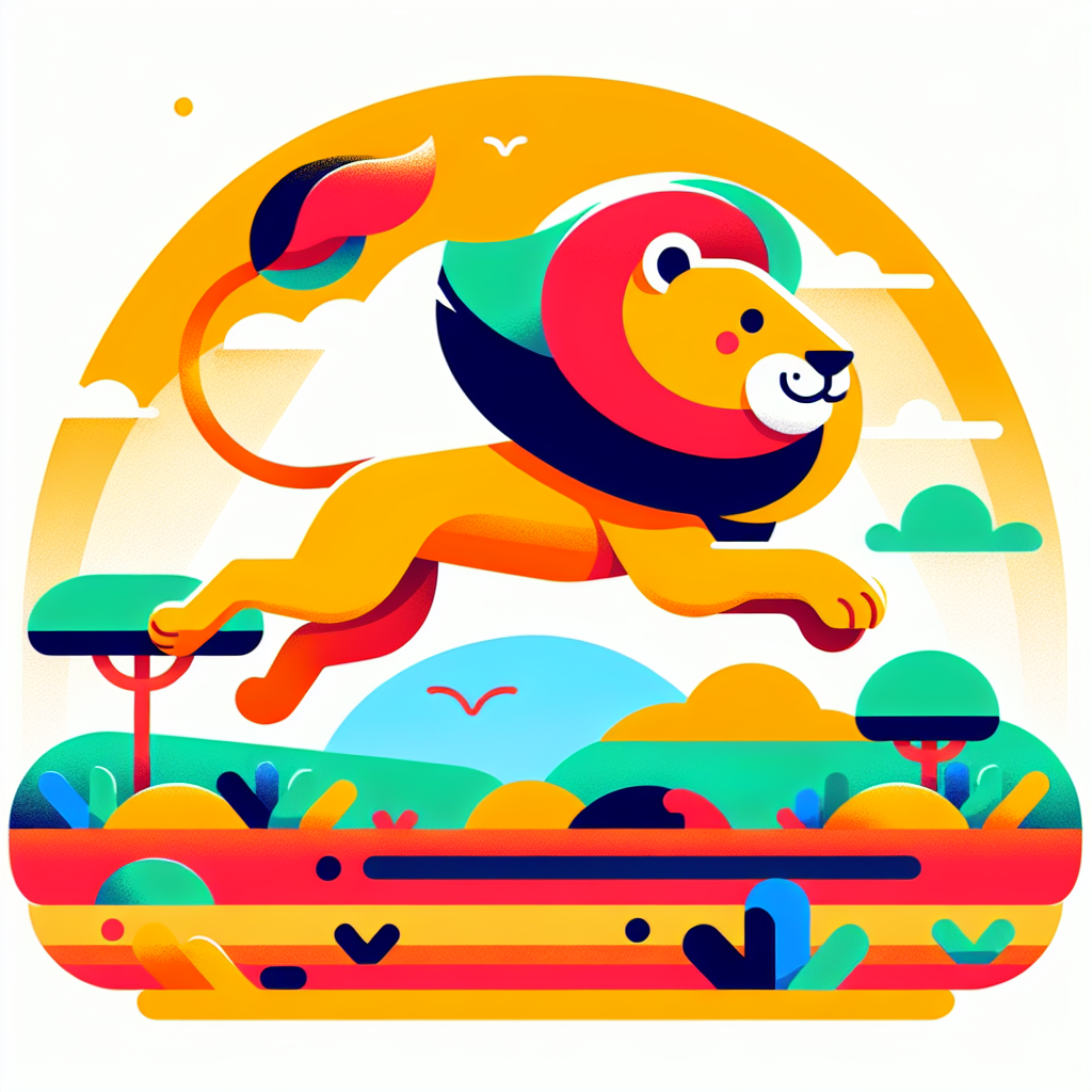 Lively Lion’s Leap Paint By Numbers Art