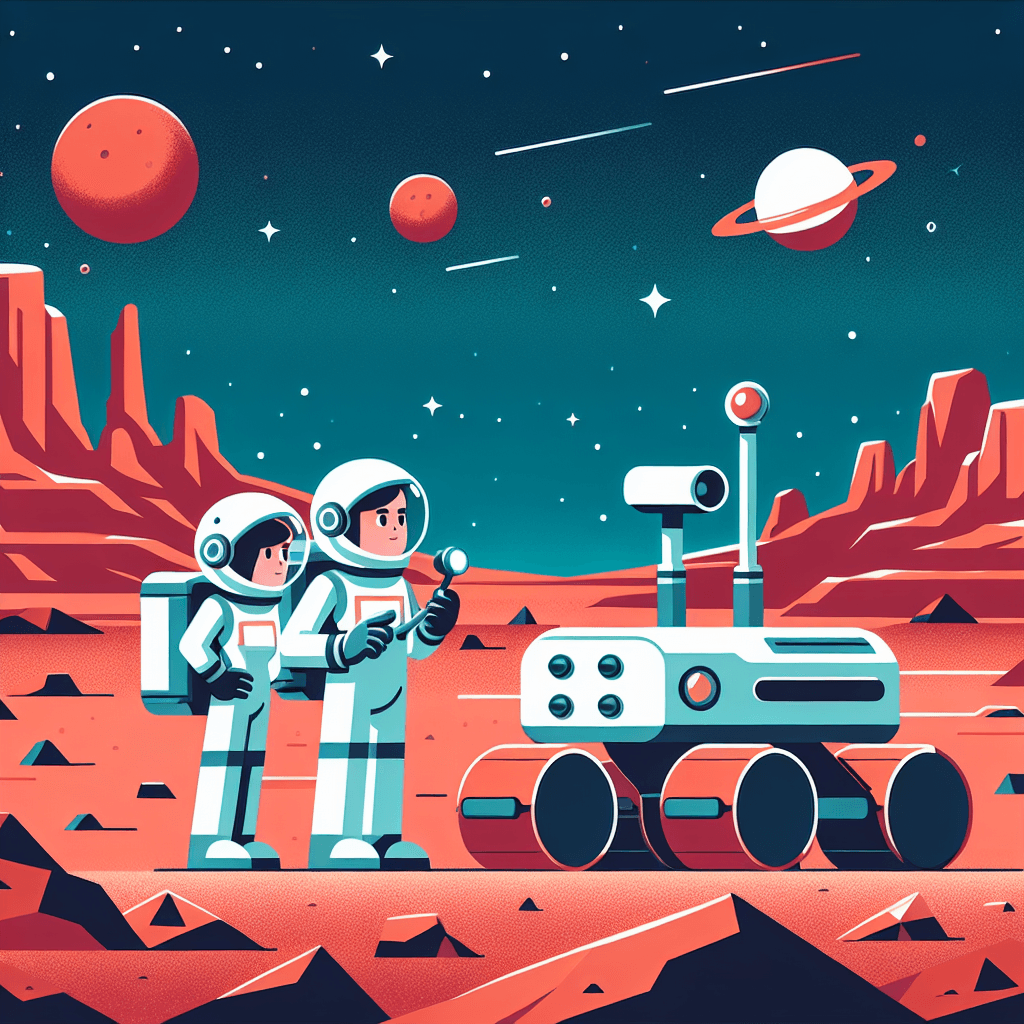 Astronauts Exploring The Red Planet Paint By Numbers