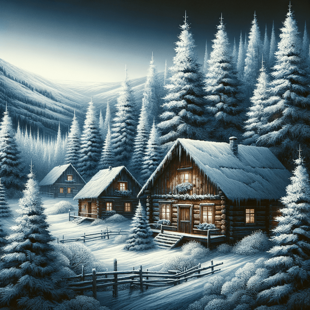Nordic Winter Wonderland Number Painting