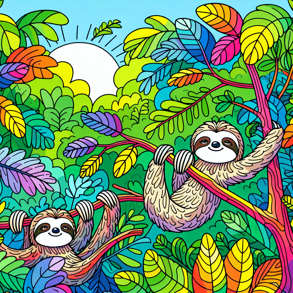 Super Silly Sloths Paint By Numbers