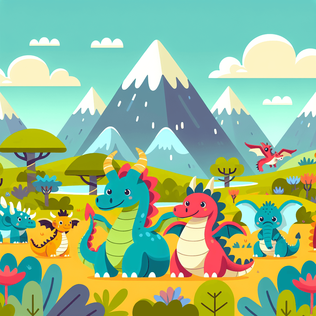 Friendly Dragon Safari Paint By Numbers