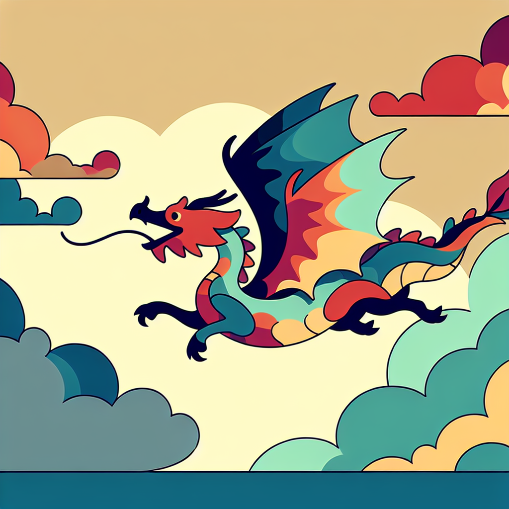 Dynamic Dragon Dance Painting Number Kit
