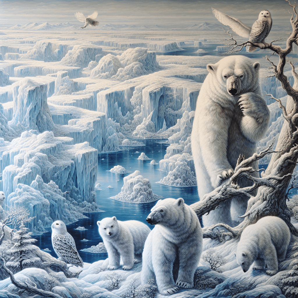 Majestic Arctic Wildlife Painting Number Kit