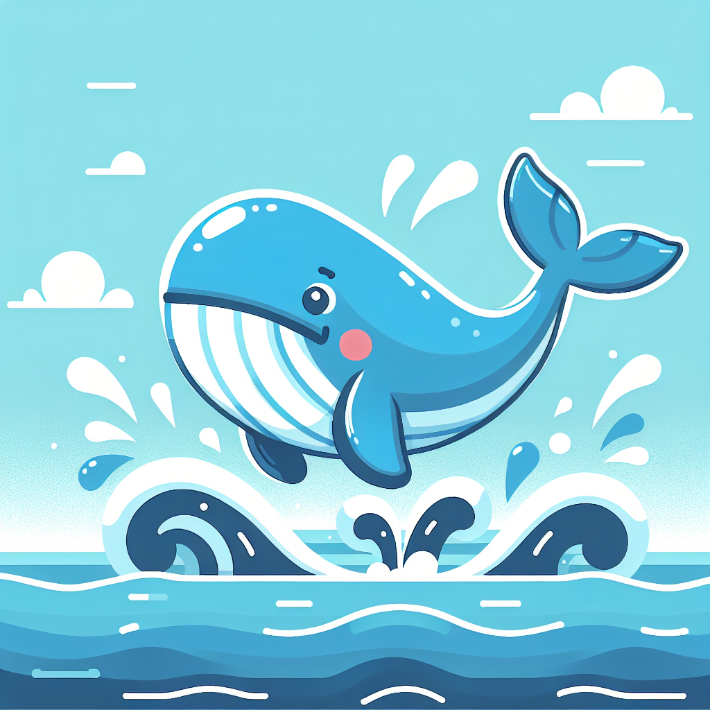 Friendly Whale Splash Numbered Painting Kits