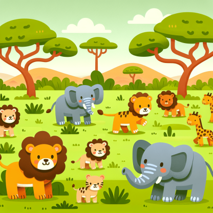 Majestic Safari Journey Painting By Numbers Kit