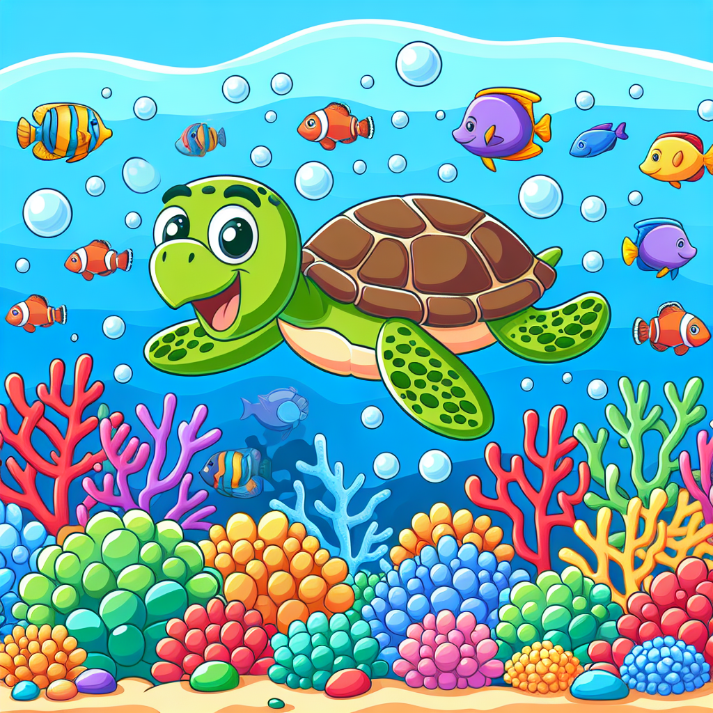 Sporty Turtle Paint By Color