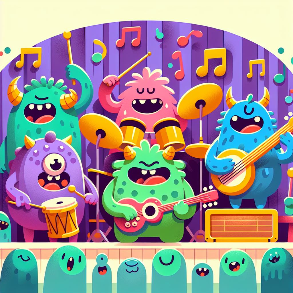 Funny Monster Band Numbered Painting Kits