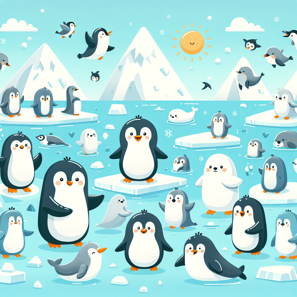 Arctic Adventures With Penguins Paint By Numbers Art