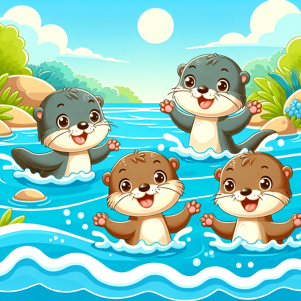 Adventurous Otters Paint By Numbers Art