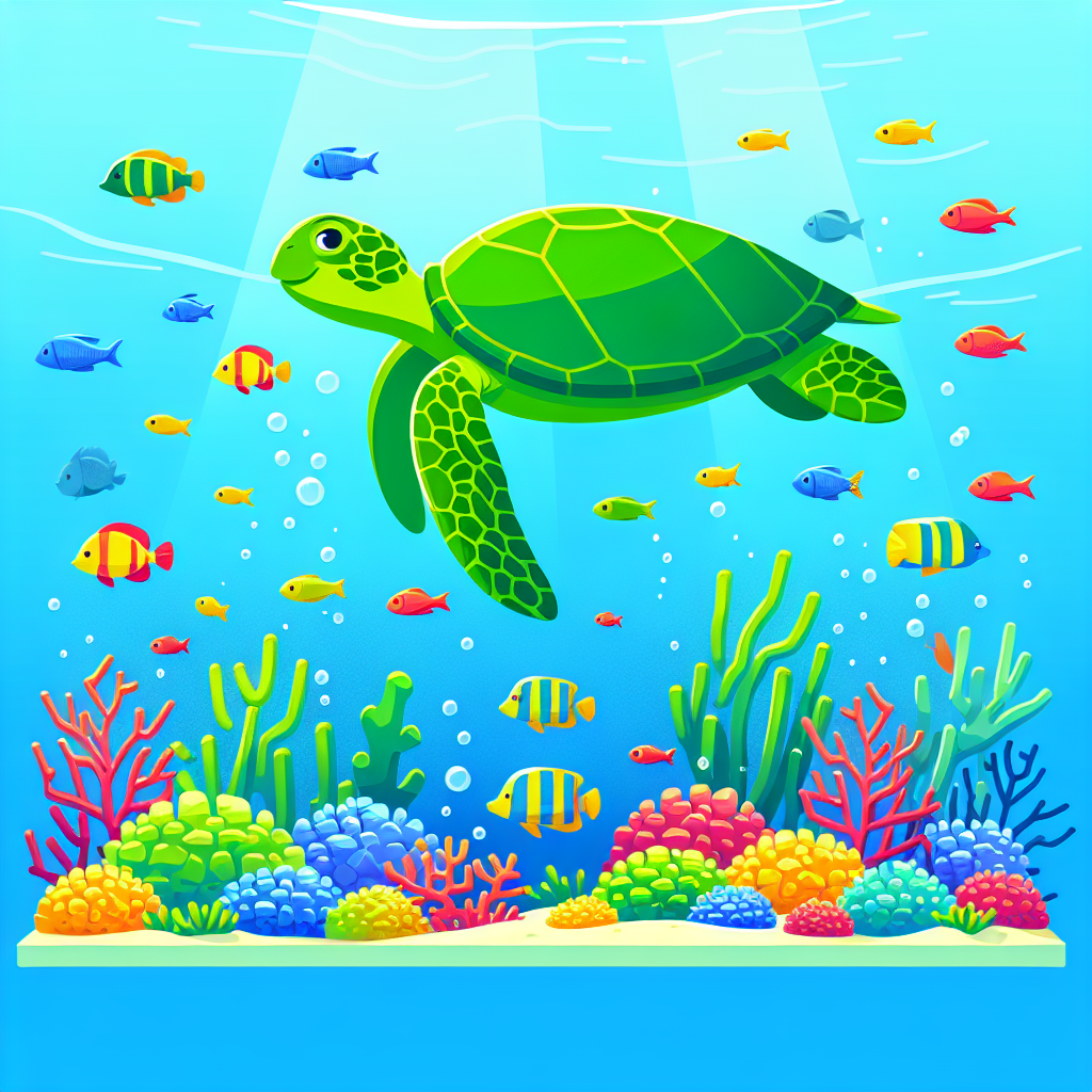 Colorful Sea Turtles Painting By Numbers Kit