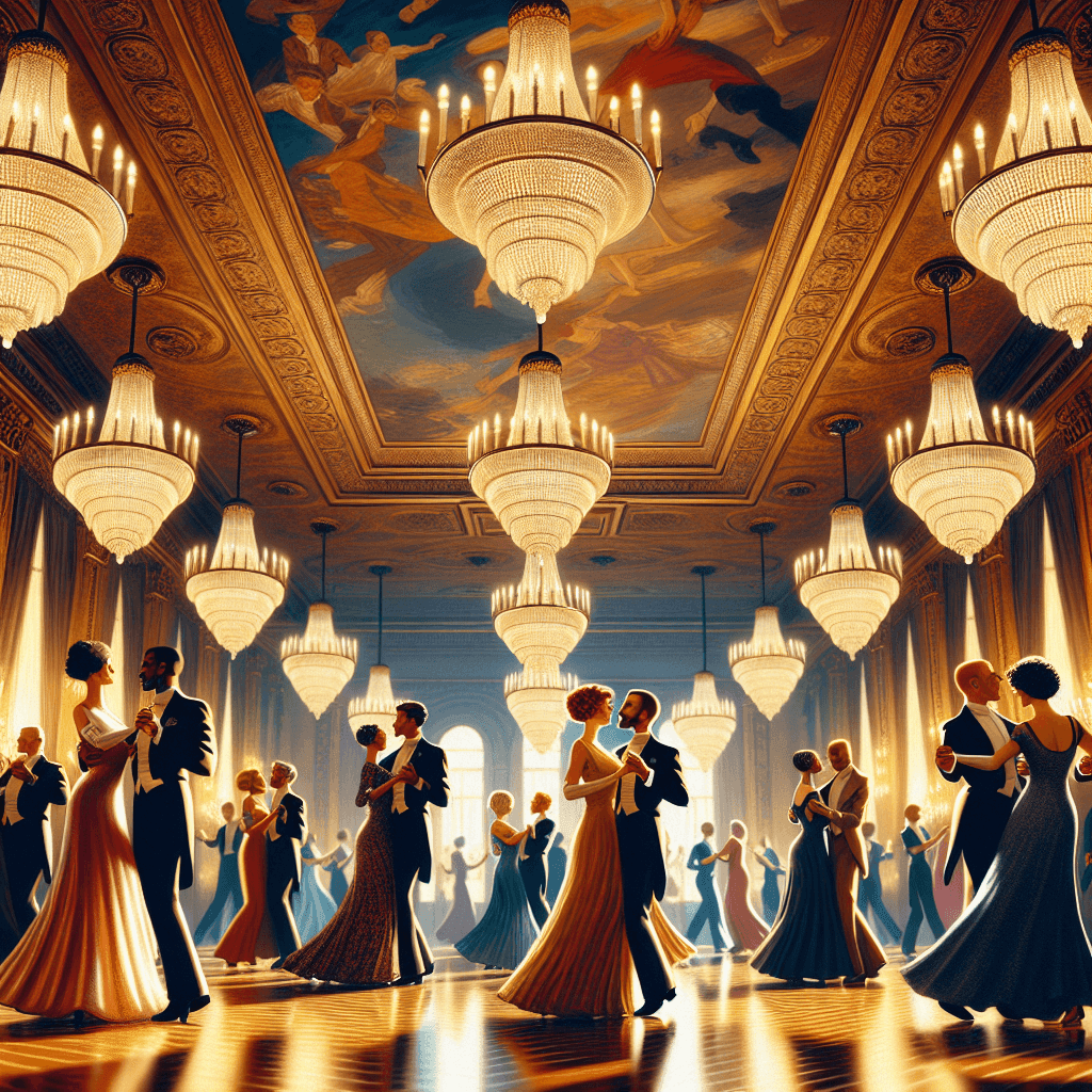 Chic Art Deco Ballroom Paint By Numbers Art