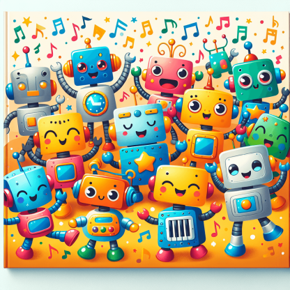 Dancing Robots Paint By Numbers Kits