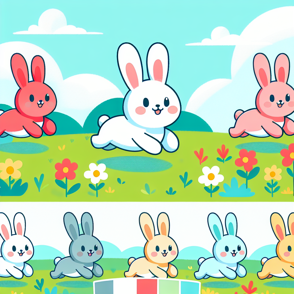 Rabbit's Meadow Race Paint By Numbers Art