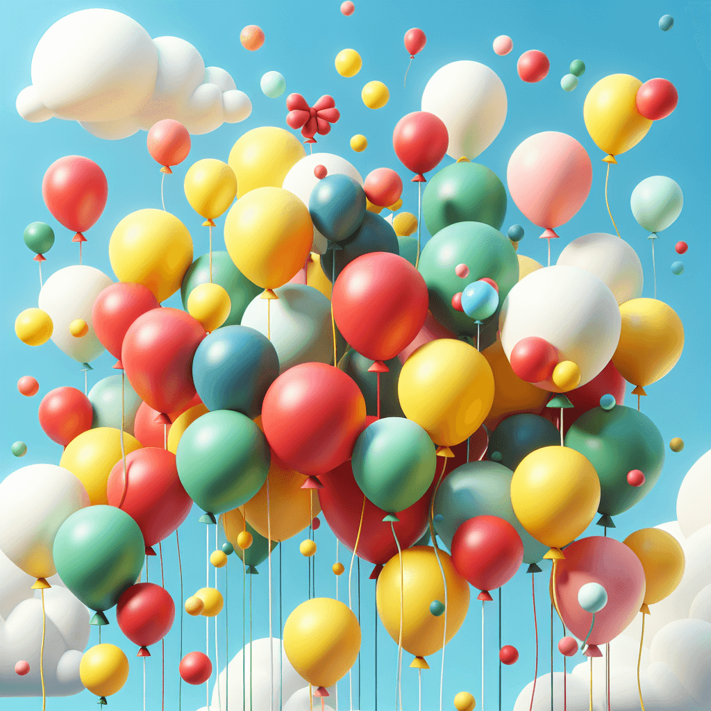 Colorful Whimsical Balloons Paint By Numbers