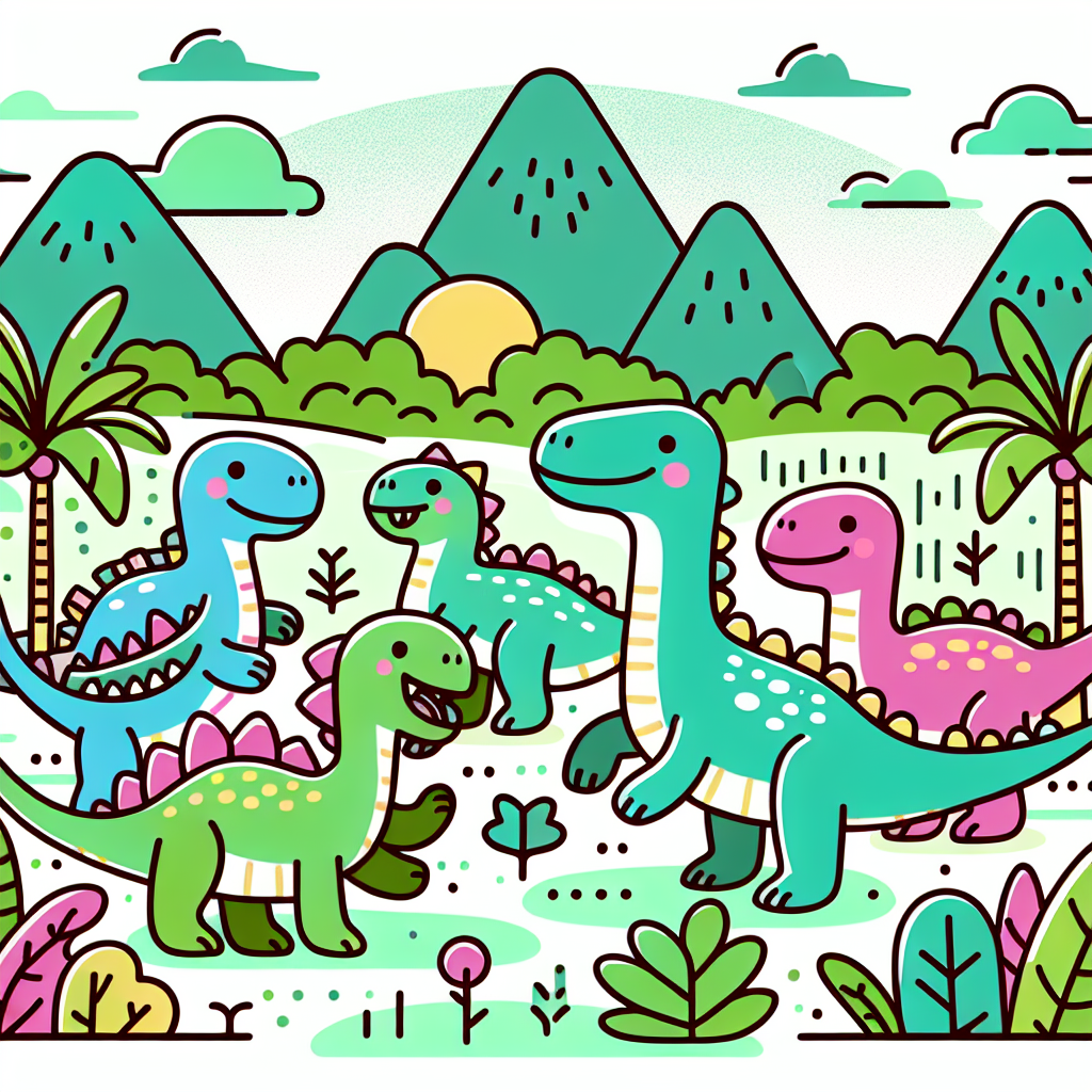 Funny Dinosaur Family Painting Number Kit