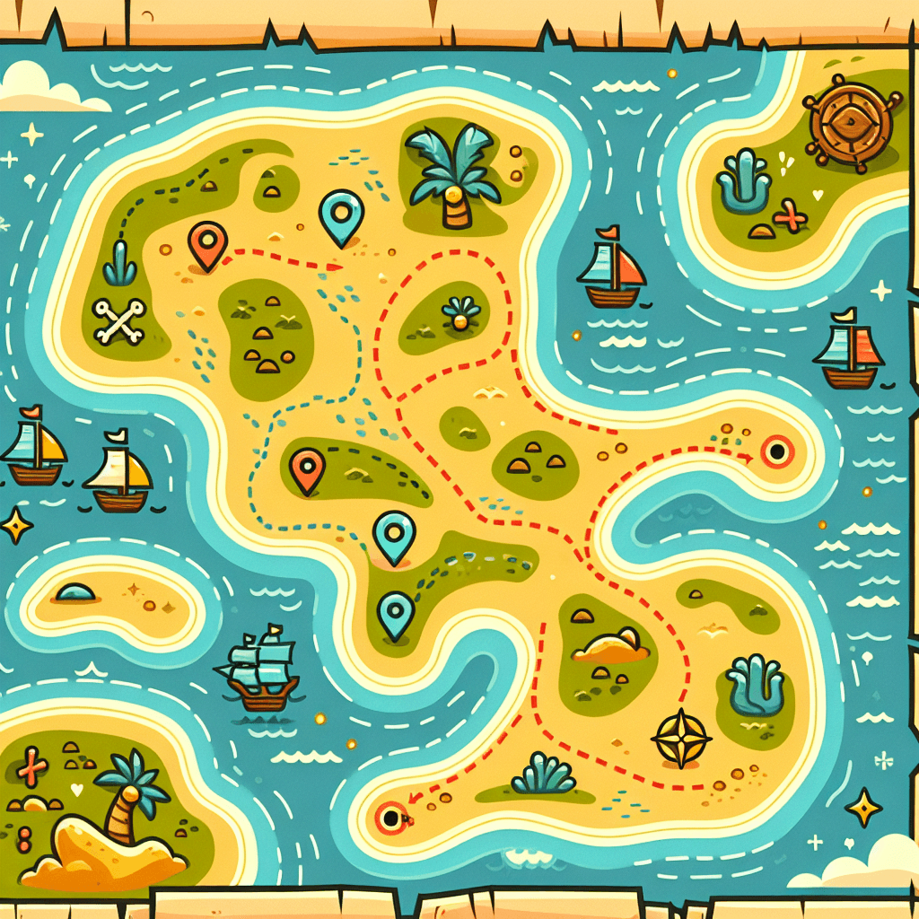 Exciting Pirate Treasure Map Paint By Numbers Kits