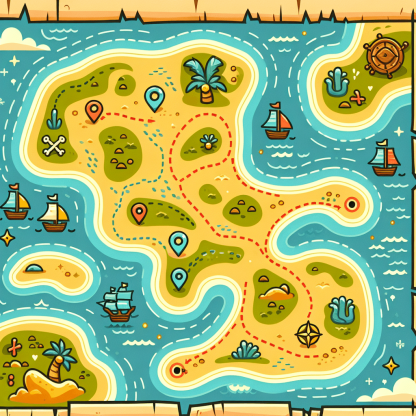 Exciting Pirate Treasure Map Paint By Numbers Kits
