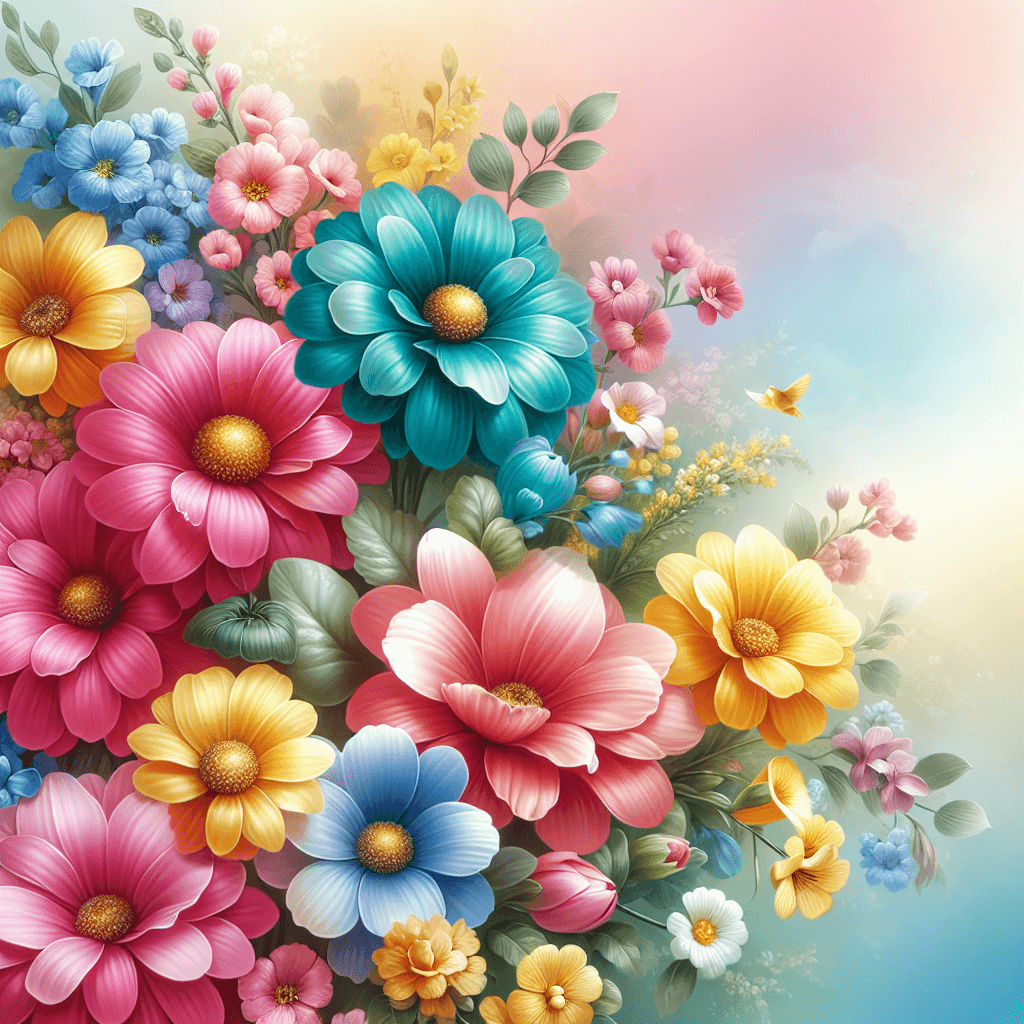 Radiant Flower Bouquet Painting By Numbers Kit