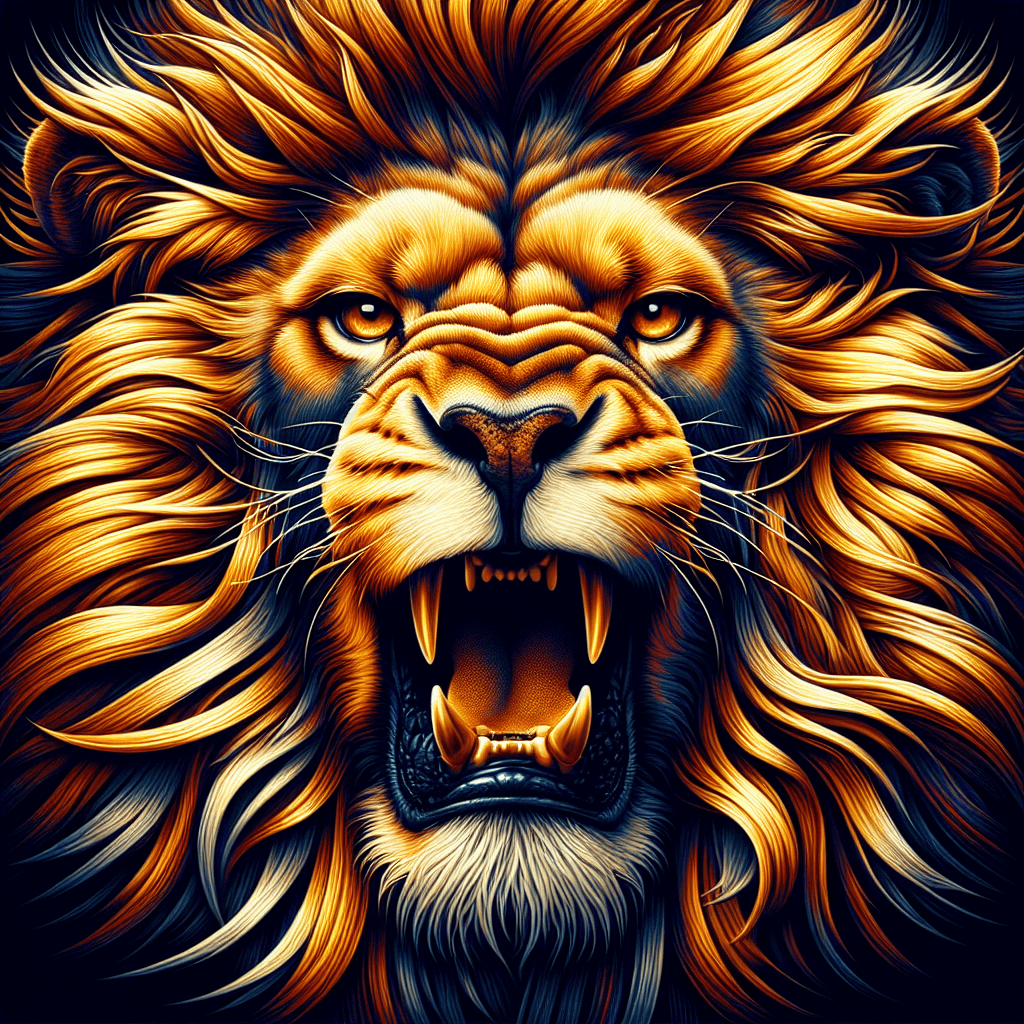 Majestic Lion Roar Painting By Numbers Kit