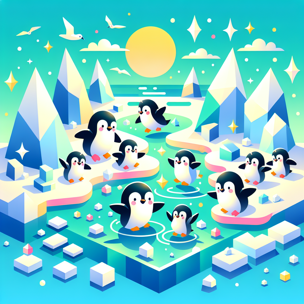 Playful Penguin Paradise Paint By Color