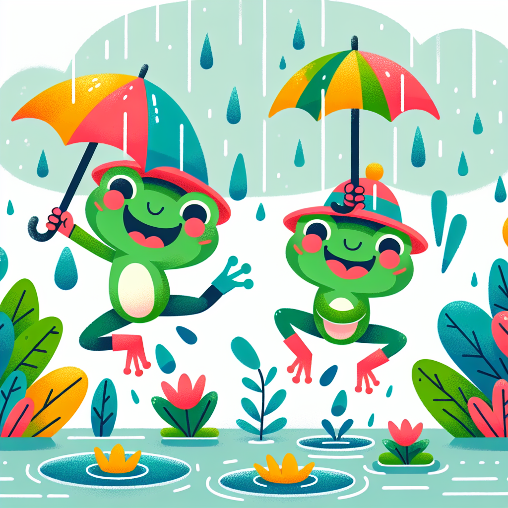 Rainy Day Frog Festival Painting Number Kit