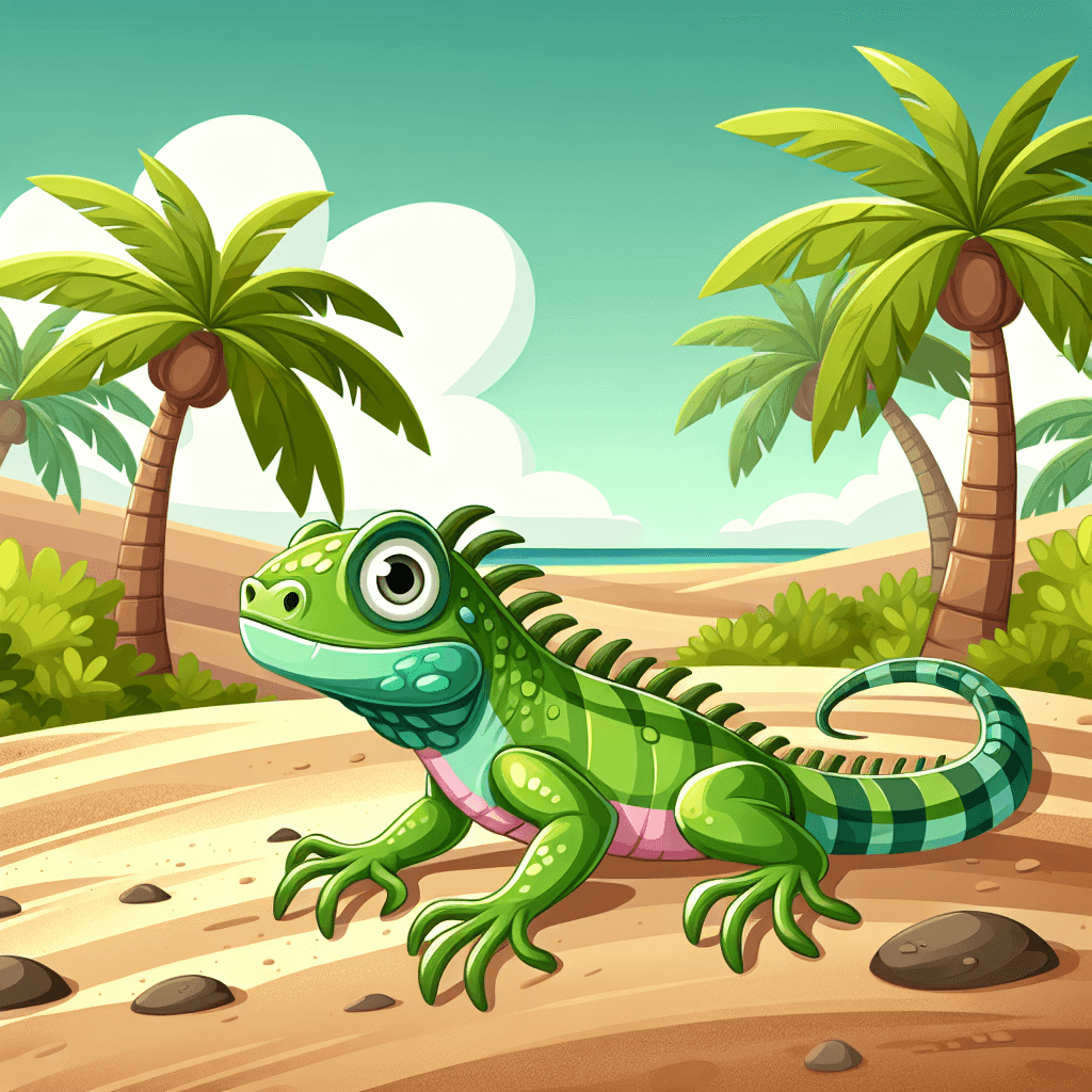 Inquisitive Iguana Island Painting By Numbers Kit