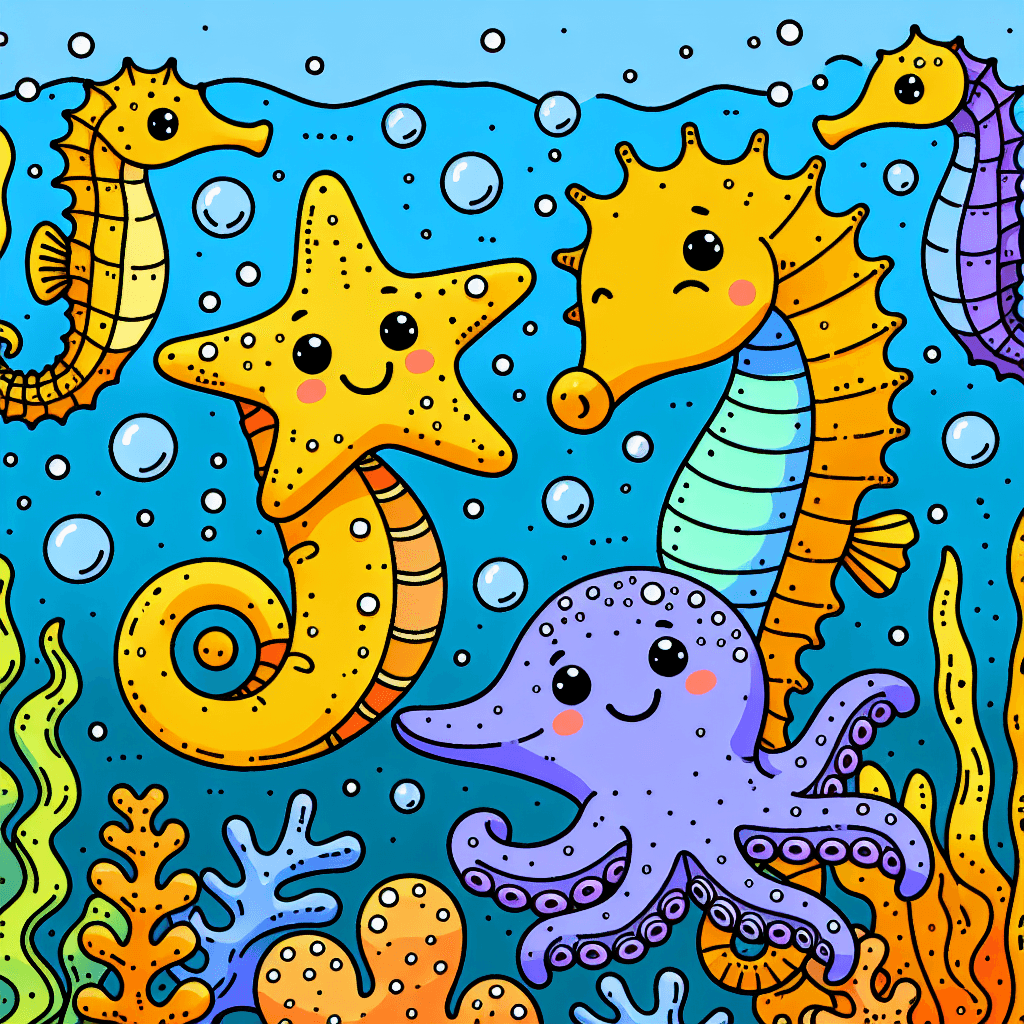 Undersea Friends Celebration Paint By Color