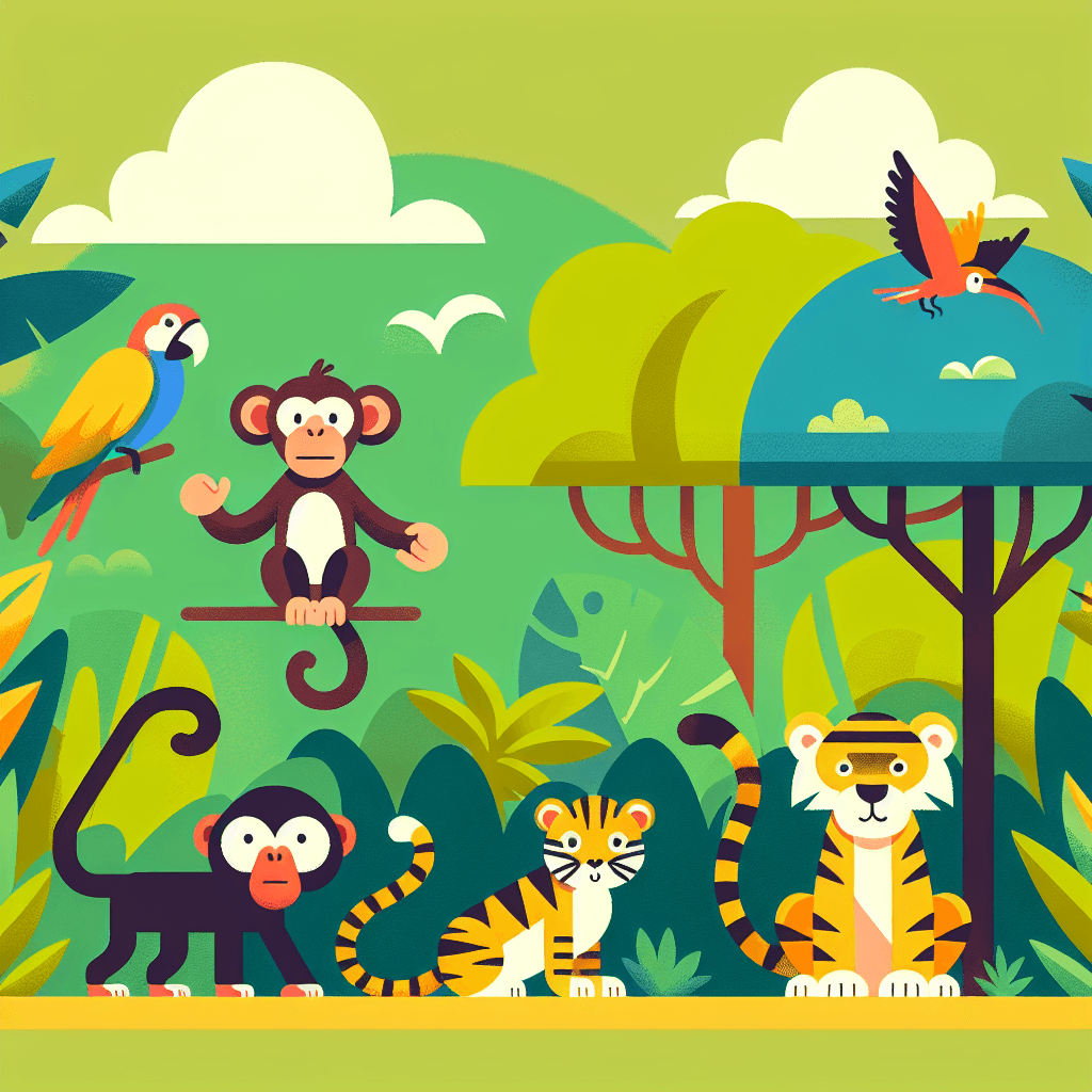 Jungle Animal Adventure Numbered Painting Kits