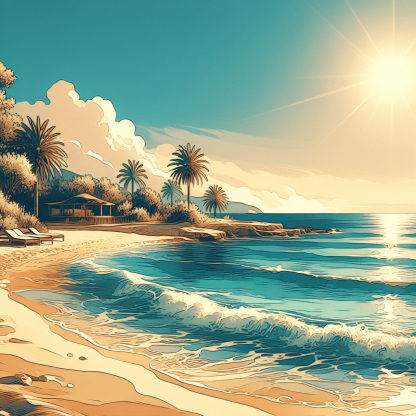 Sunlit Seaside Retreat DIY Paint By Numbers