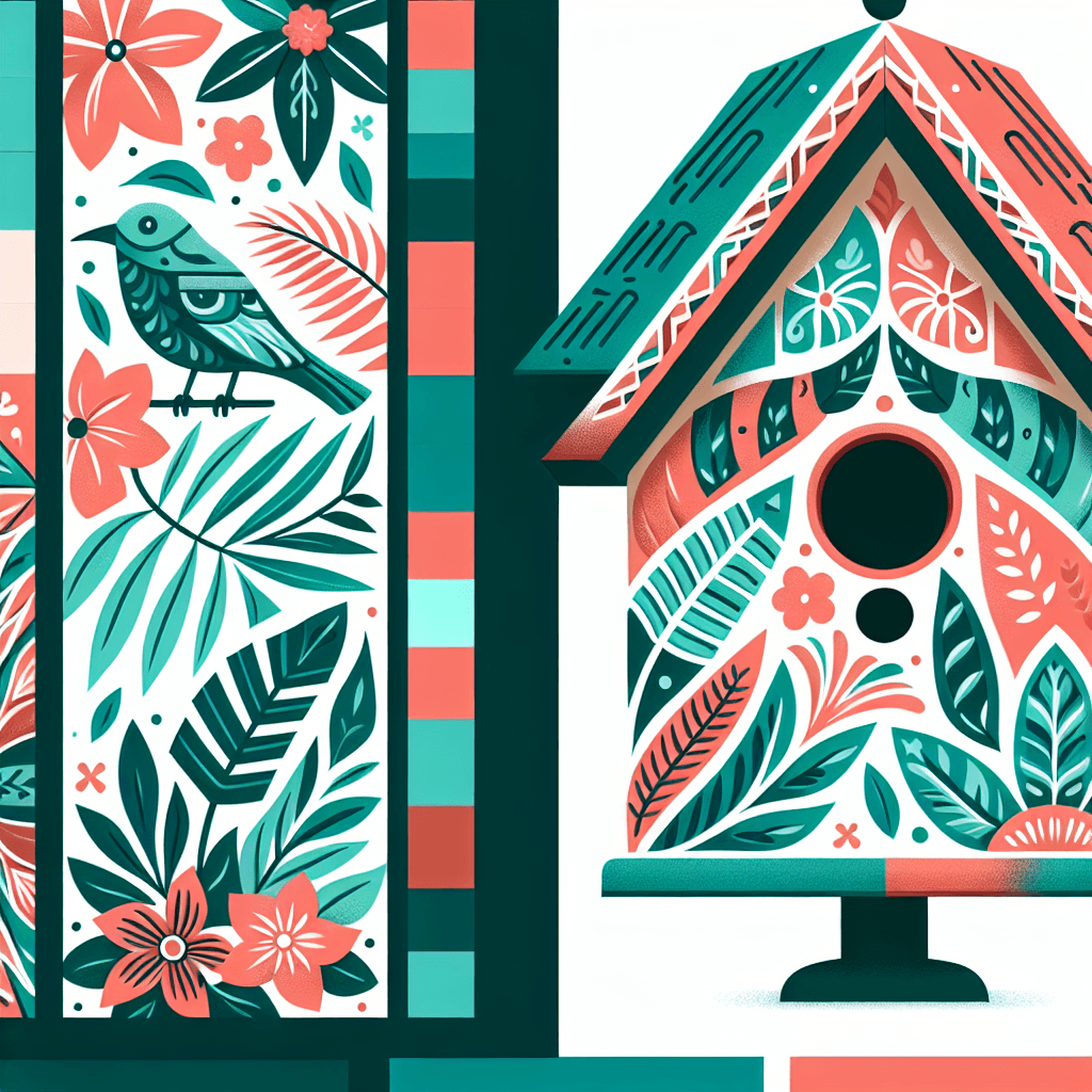 Tropical Harmony Birdhouse Numbered Painting Kits