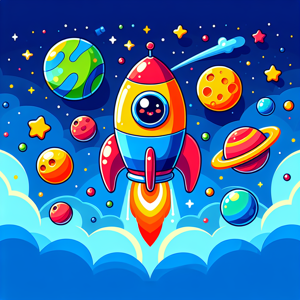 Rocket Adventure Paint By Numbers Art