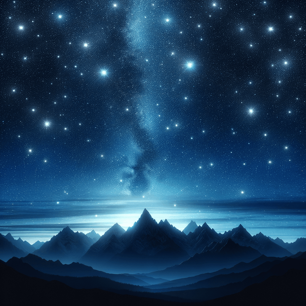 Starry Mountain Night Numbered Painting Kits