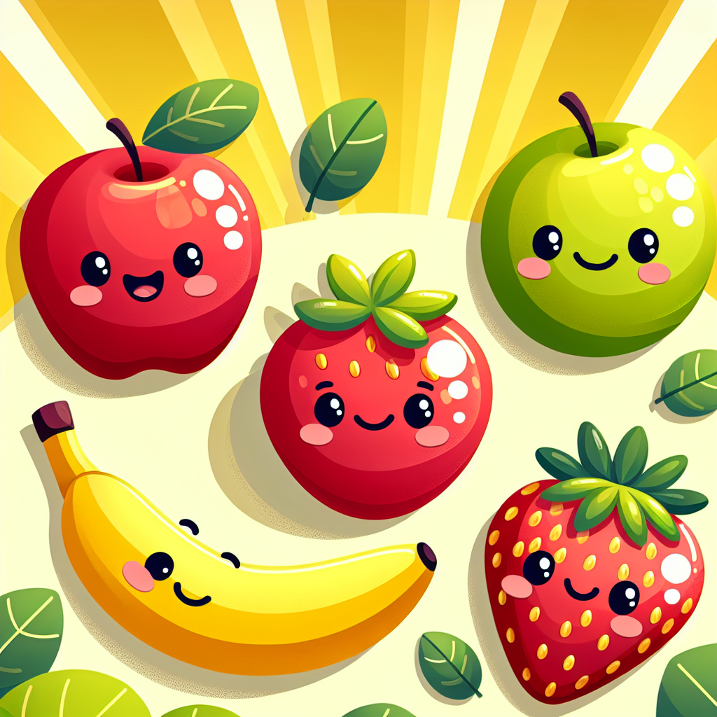 Charming Fruit Friends Numbered Painting Kits