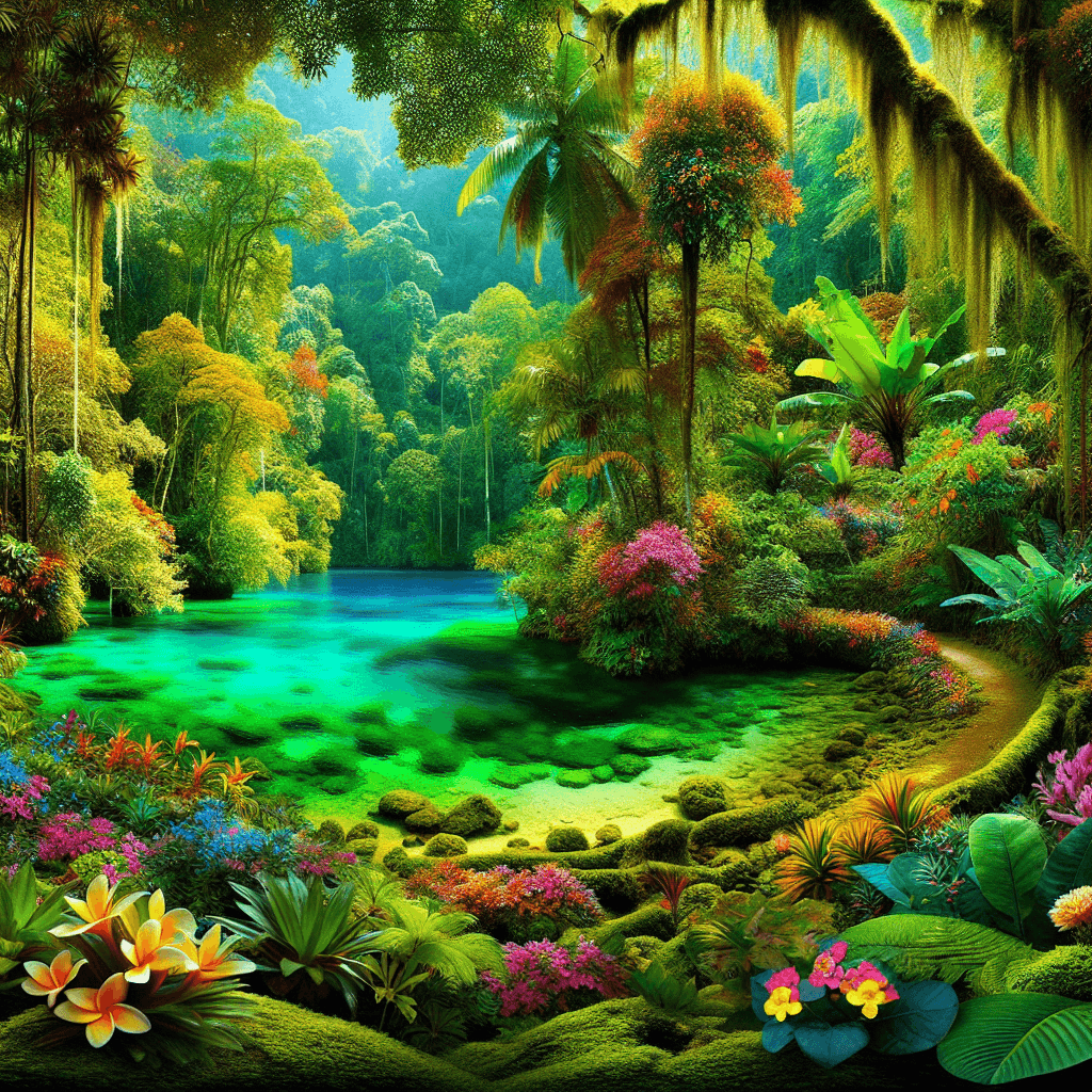 Tropical Lagoon Paradise Painting Number Kit