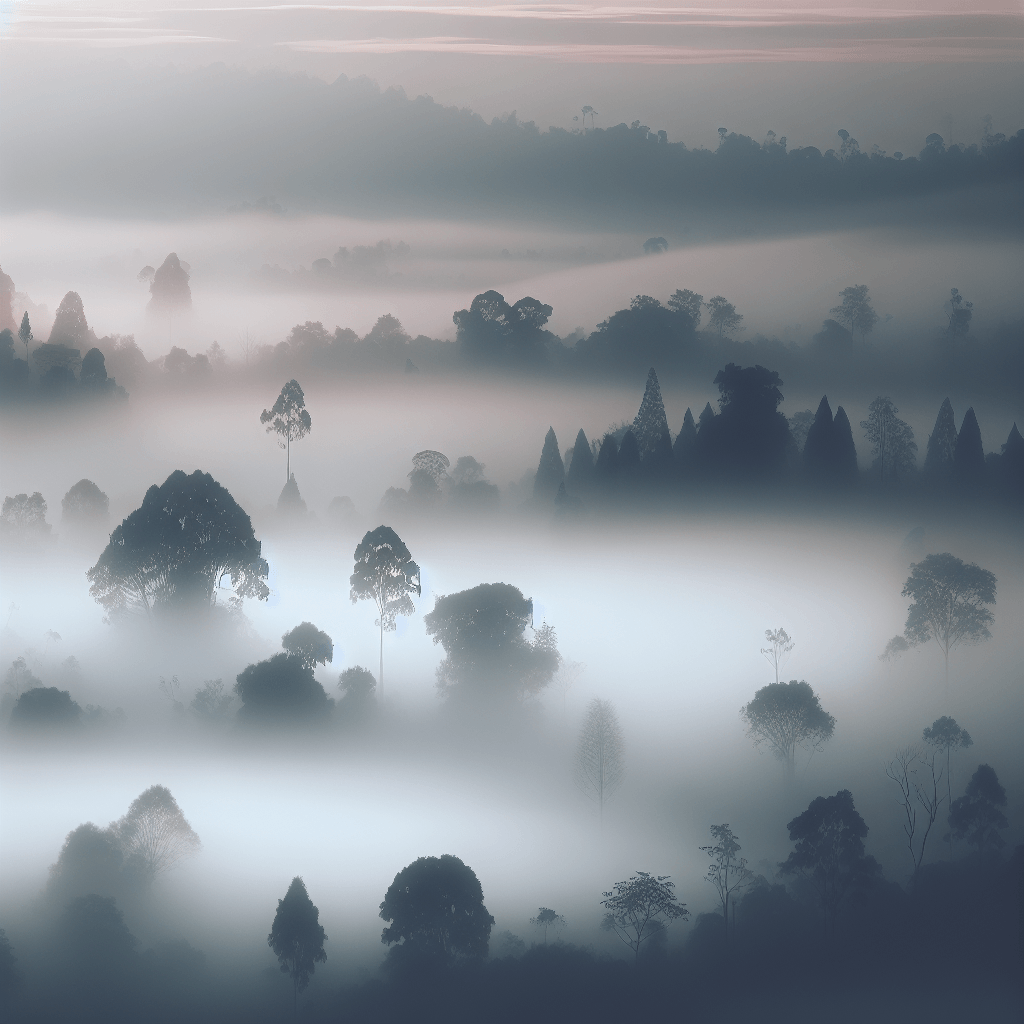 Ethereal Morning Fog Paint By Numbers Art