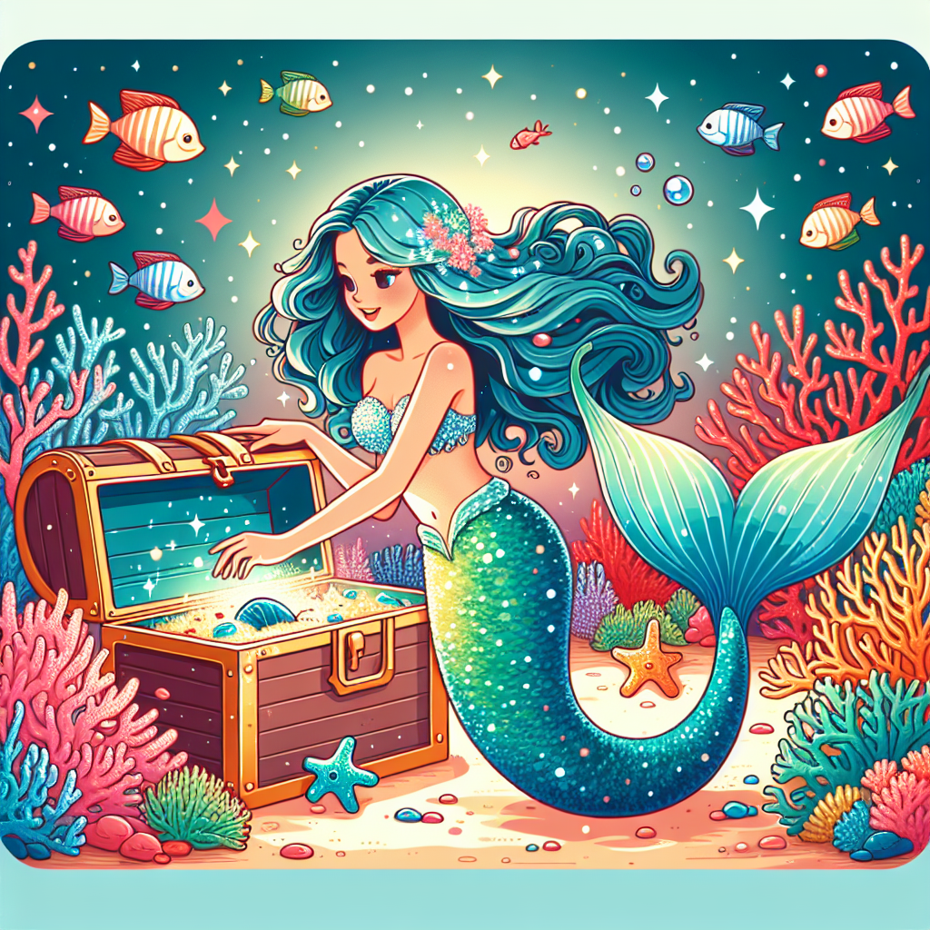 Mermaid's Hidden Treasure Paint By Number